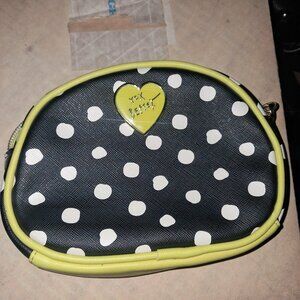 BETSY JOHNSON COIN MAKEUP PURSE CLUTCH 7 X 4 1/4